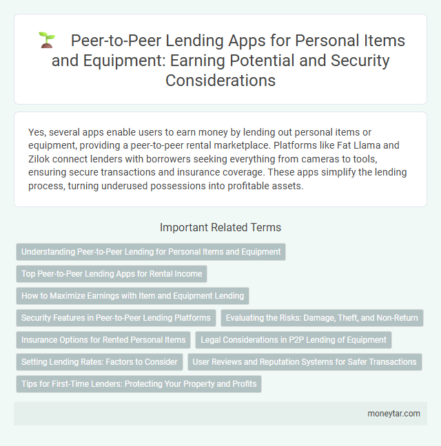 Peer-to-Peer Lending Apps for Personal Items and Equipment: Earning Potential and Security Considerations