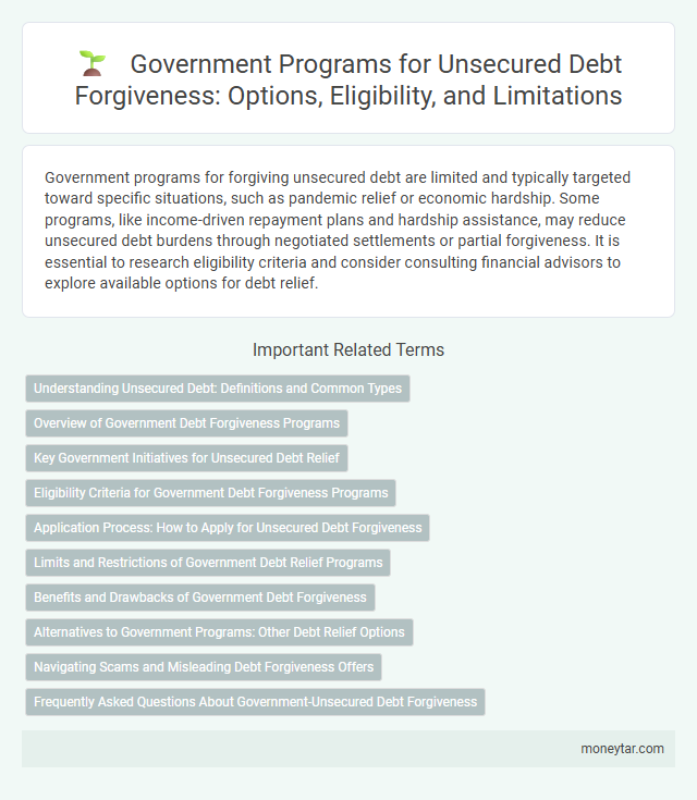 Government Programs for Unsecured Debt Forgiveness: Options, Eligibility, and Limitations