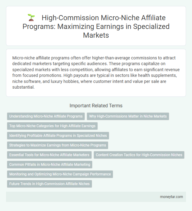 High-Commission Micro-Niche Affiliate Programs: Maximizing Earnings in Specialized Markets