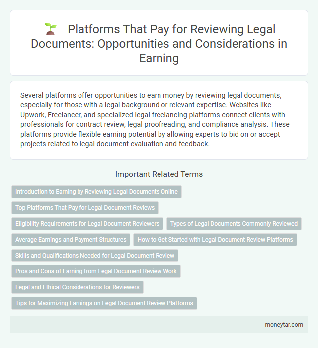 Platforms That Pay for Reviewing Legal Documents: Opportunities and Considerations in Earning