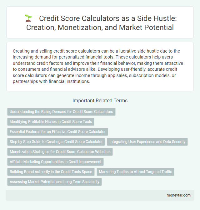 Credit Score Calculators as a Side Hustle: Creation, Monetization, and Market Potential