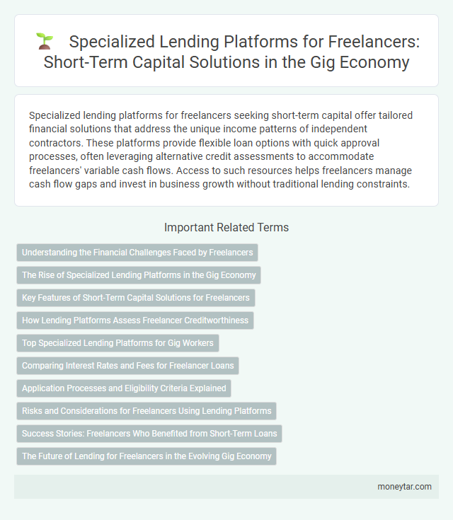 Specialized Lending Platforms for Freelancers: Short-Term Capital Solutions in the Gig Economy