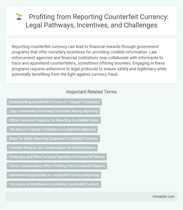 Profiting from Reporting Counterfeit Currency: Legal Pathways, Incentives, and Challenges