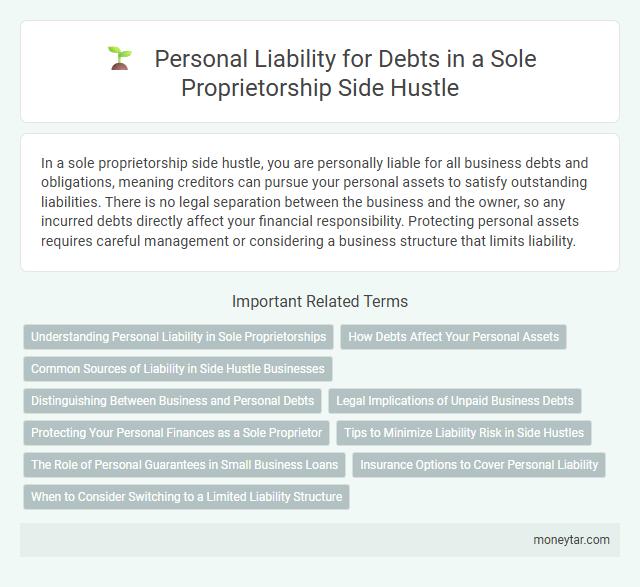 Personal Liability for Debts in a Sole Proprietorship Side Hustle