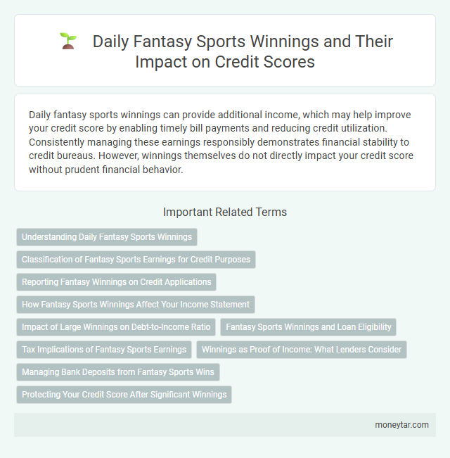 Daily Fantasy Sports Winnings and Their Impact on Credit Scores