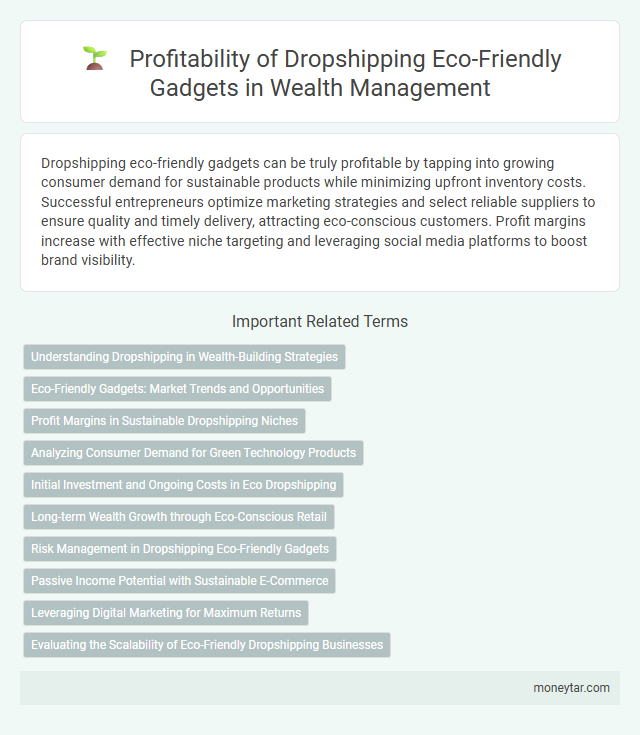 Profitability of Dropshipping Eco-Friendly Gadgets in Wealth Management