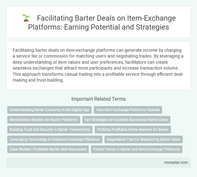 Facilitating Barter Deals on Item-Exchange Platforms: Earning Potential and Strategies