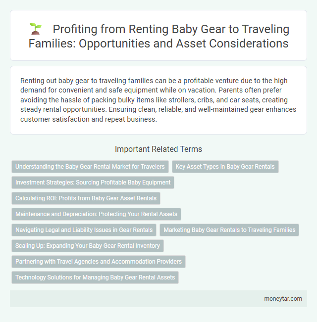 Profiting from Renting Baby Gear to Traveling Families: Opportunities and Asset Considerations