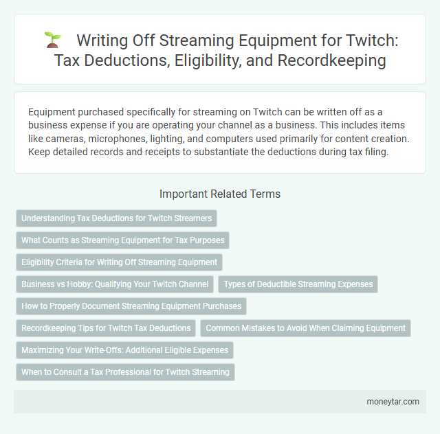 Writing Off Streaming Equipment for Twitch: Tax Deductions, Eligibility, and Recordkeeping