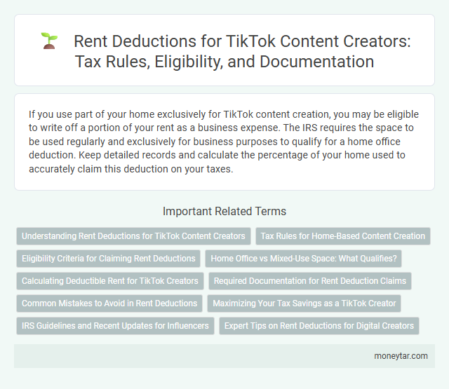 Rent Deductions for TikTok Content Creators: Tax Rules, Eligibility, and Documentation
