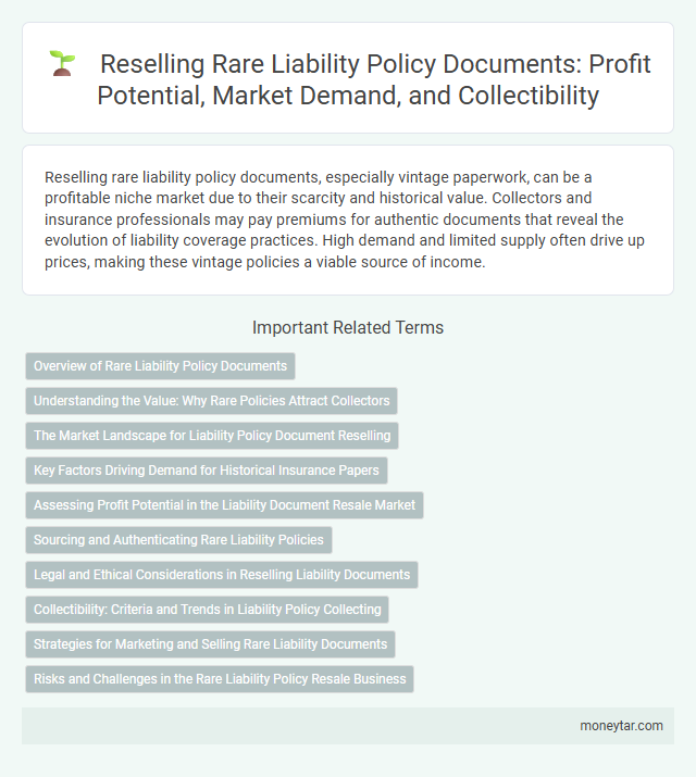 Reselling Rare Liability Policy Documents: Profit Potential, Market Demand, and Collectibility
