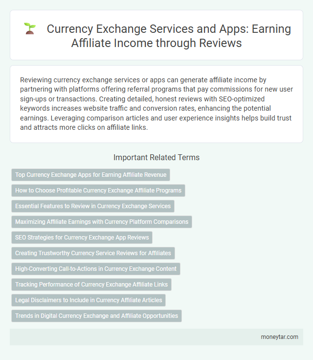 Currency Exchange Services and Apps: Earning Affiliate Income through Reviews