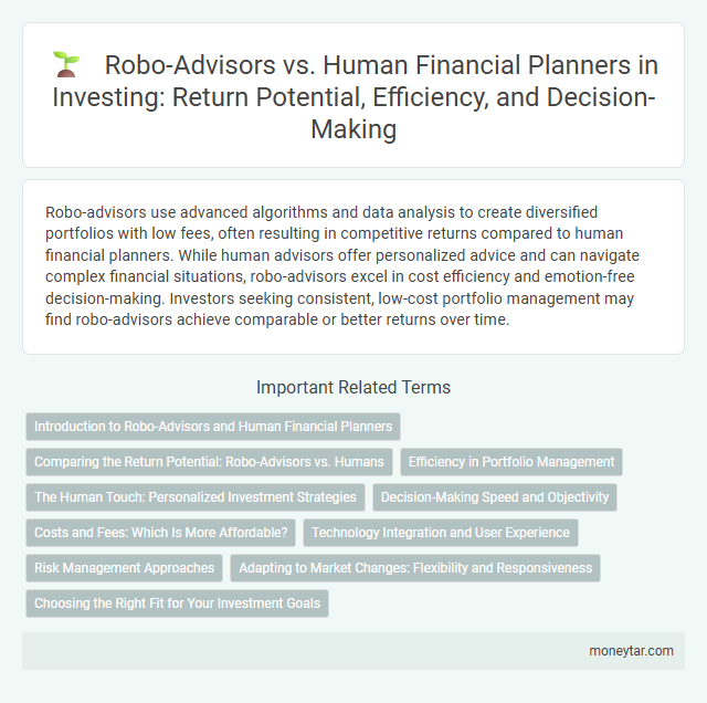 Robo-Advisors vs. Human Financial Planners in Investing: Return Potential, Efficiency, and Decision-Making