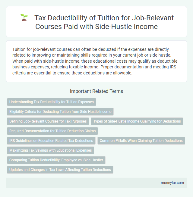 Tax Deductibility of Tuition for Job-Relevant Courses Paid with Side-Hustle Income