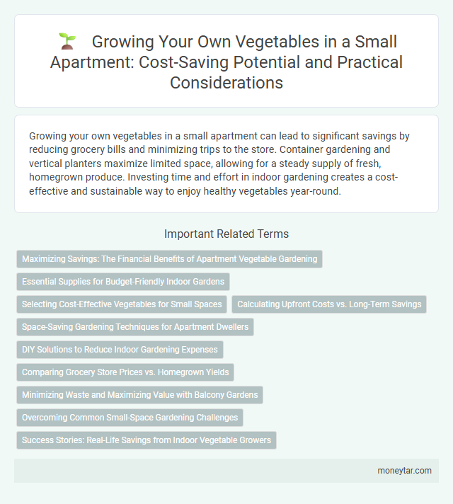 Growing Your Own Vegetables in a Small Apartment: Cost-Saving Potential and Practical Considerations
