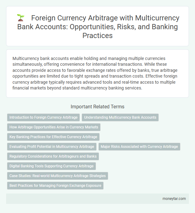Foreign Currency Arbitrage with Multicurrency Bank Accounts: Opportunities, Risks, and Banking Practices