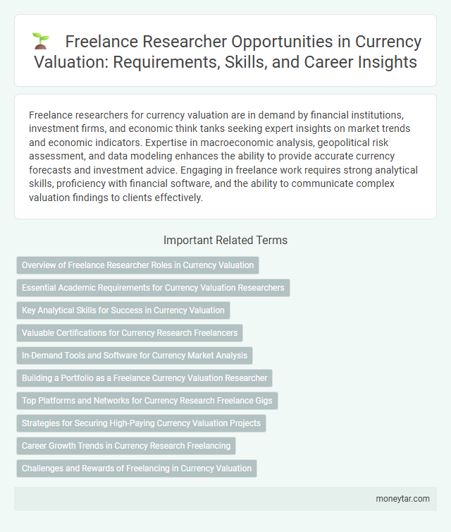 Freelance Researcher Opportunities in Currency Valuation: Requirements, Skills, and Career Insights