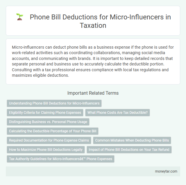 Phone Bill Deductions for Micro-Influencers in Taxation