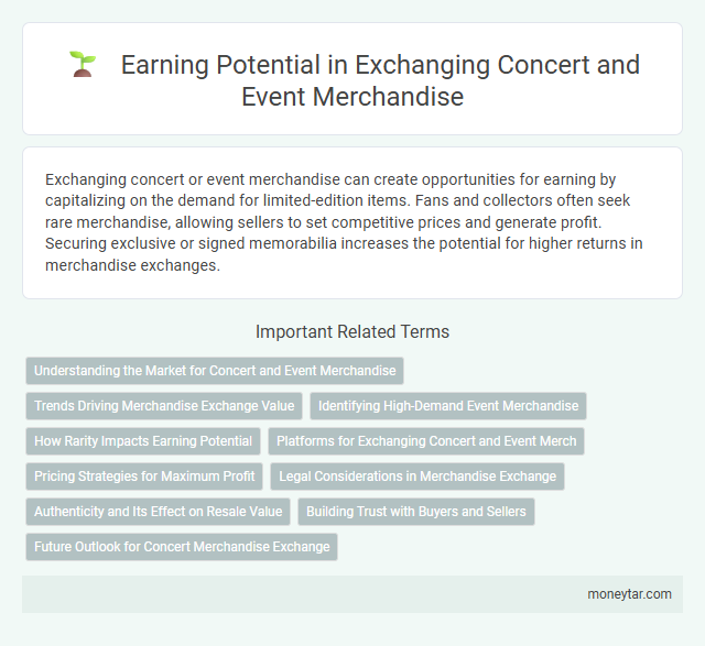 Earning Potential in Exchanging Concert and Event Merchandise