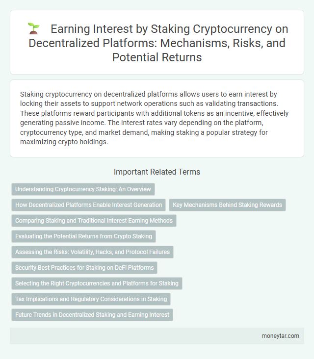 Earning Interest by Staking Cryptocurrency on Decentralized Platforms: Mechanisms, Risks, and Potential Returns