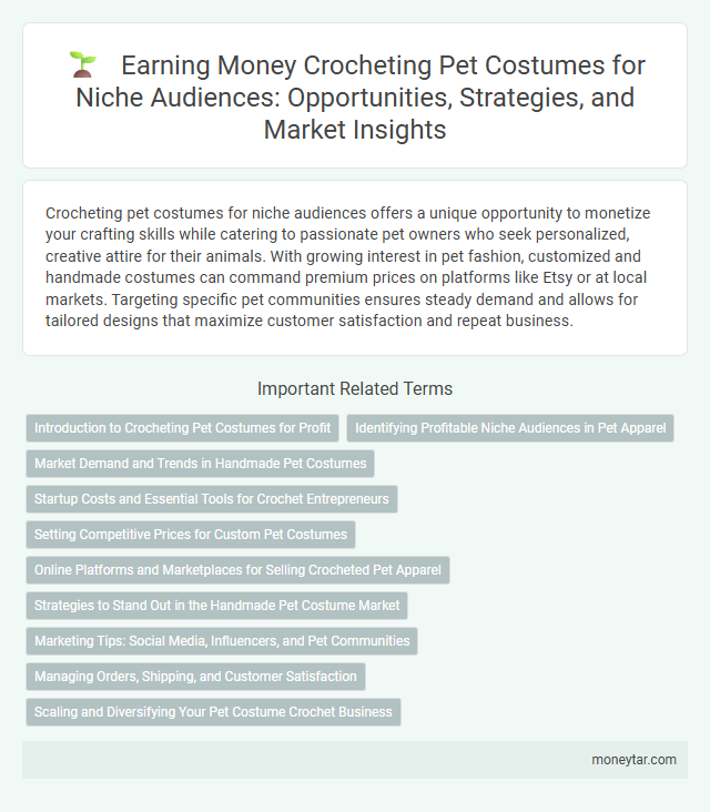 Earning Money Crocheting Pet Costumes for Niche Audiences: Opportunities, Strategies, and Market Insights