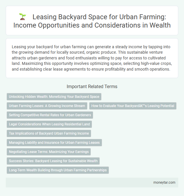 Leasing Backyard Space for Urban Farming: Income Opportunities and Considerations in Wealth