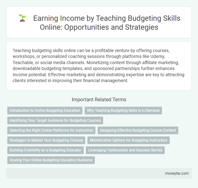 Earning Income by Teaching Budgeting Skills Online: Opportunities and Strategies