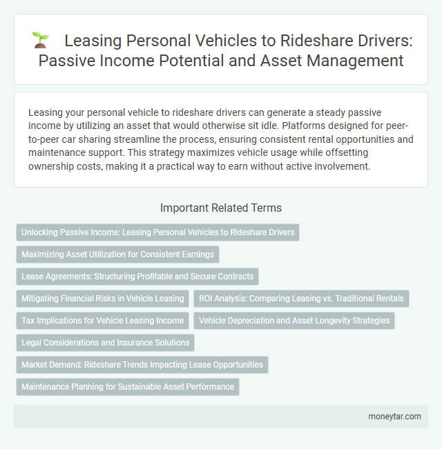 Leasing Personal Vehicles to Rideshare Drivers: Passive Income Potential and Asset Management