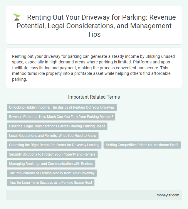 Renting Out Your Driveway for Parking: Revenue Potential, Legal Considerations, and Management Tips