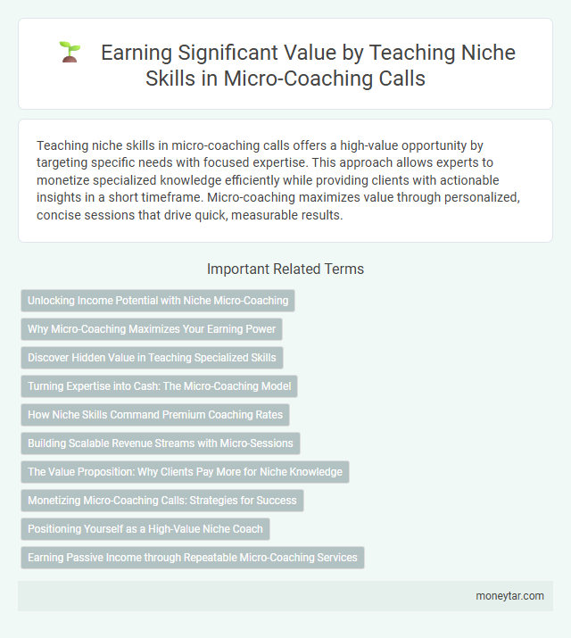 Earning Significant Value by Teaching Niche Skills in Micro-Coaching Calls