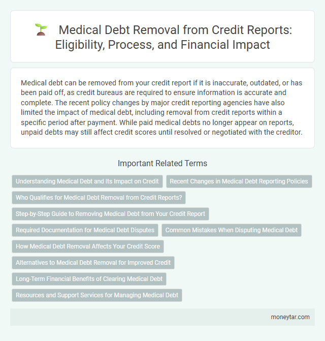 Medical Debt Removal from Credit Reports: Eligibility, Process, and Financial Impact