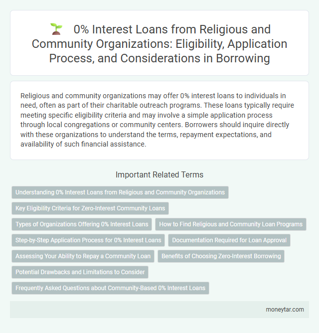 0% Interest Loans from Religious and Community Organizations: Eligibility, Application Process, and Considerations in Borrowing