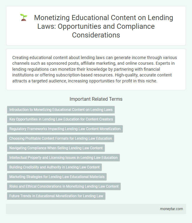 Monetizing Educational Content on Lending Laws: Opportunities and Compliance Considerations
