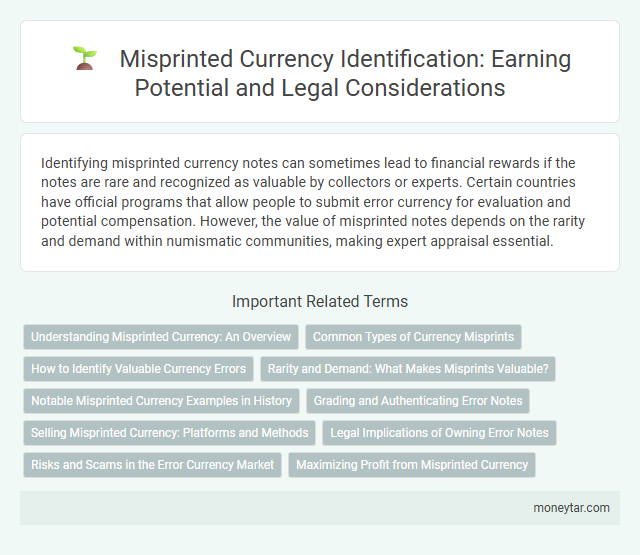 Misprinted Currency Identification: Earning Potential and Legal Considerations