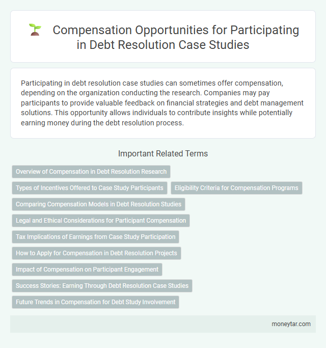 Compensation Opportunities for Participating in Debt Resolution Case Studies