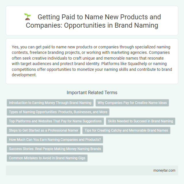 Getting Paid to Name New Products and Companies: Opportunities in Brand Naming