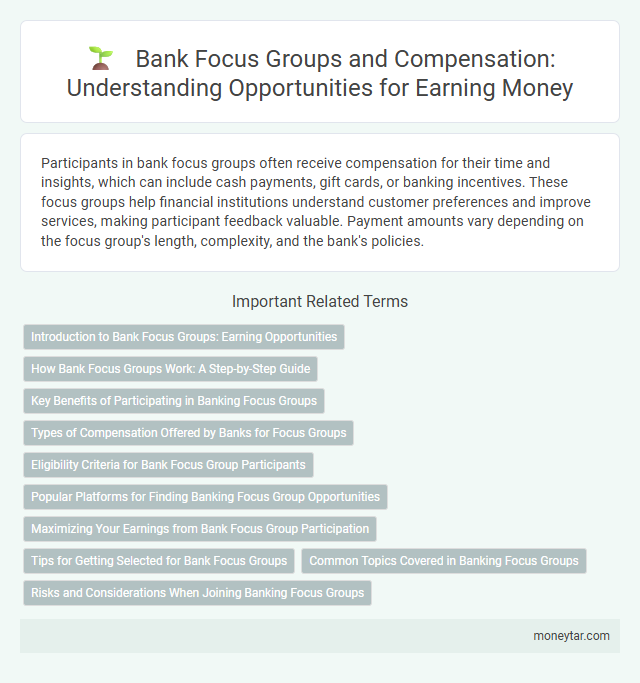 Bank Focus Groups and Compensation: Understanding Opportunities for Earning Money