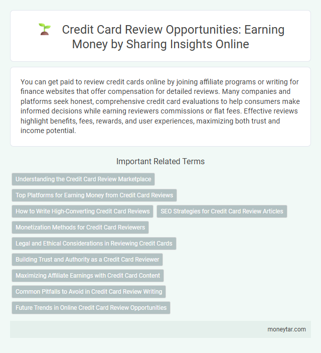 Credit Card Review Opportunities: Earning Money by Sharing Insights Online