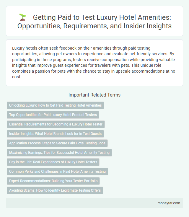 Getting Paid to Test Luxury Hotel Amenities: Opportunities, Requirements, and Insider Insights