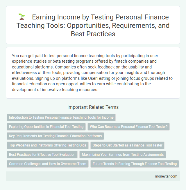 Earning Income by Testing Personal Finance Teaching Tools: Opportunities, Requirements, and Best Practices