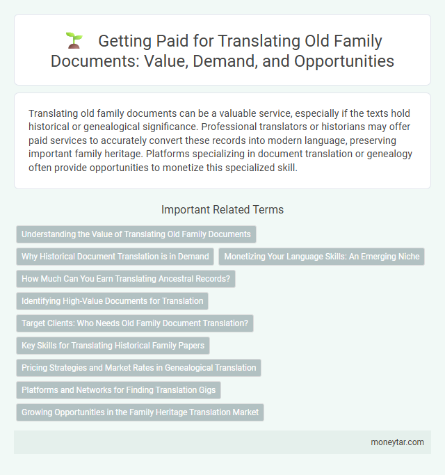 Getting Paid for Translating Old Family Documents: Value, Demand, and Opportunities