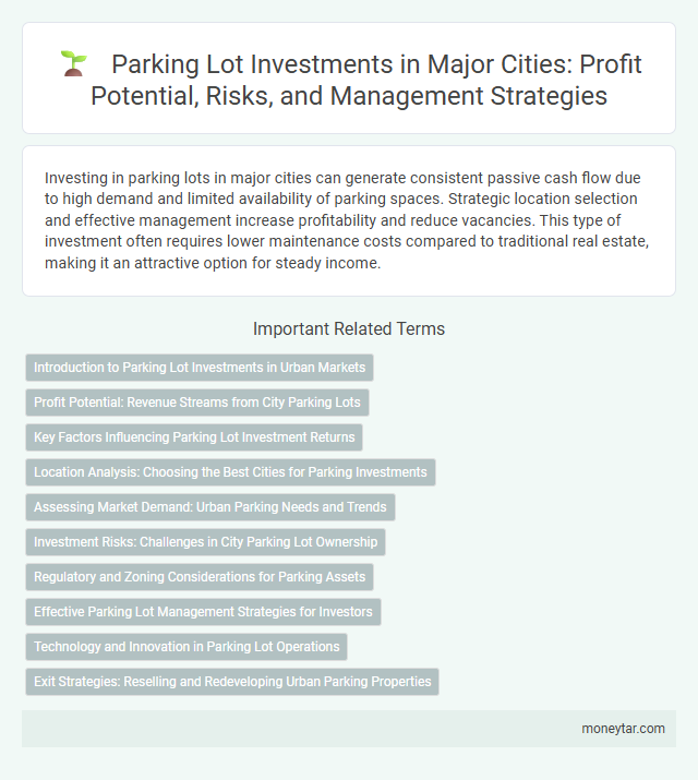 Parking Lot Investments in Major Cities: Profit Potential, Risks, and Management Strategies