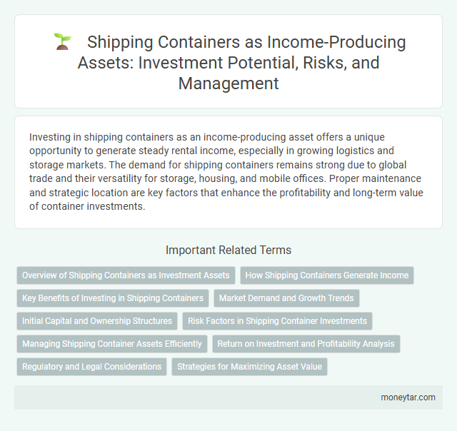 Shipping Containers as Income-Producing Assets: Investment Potential, Risks, and Management