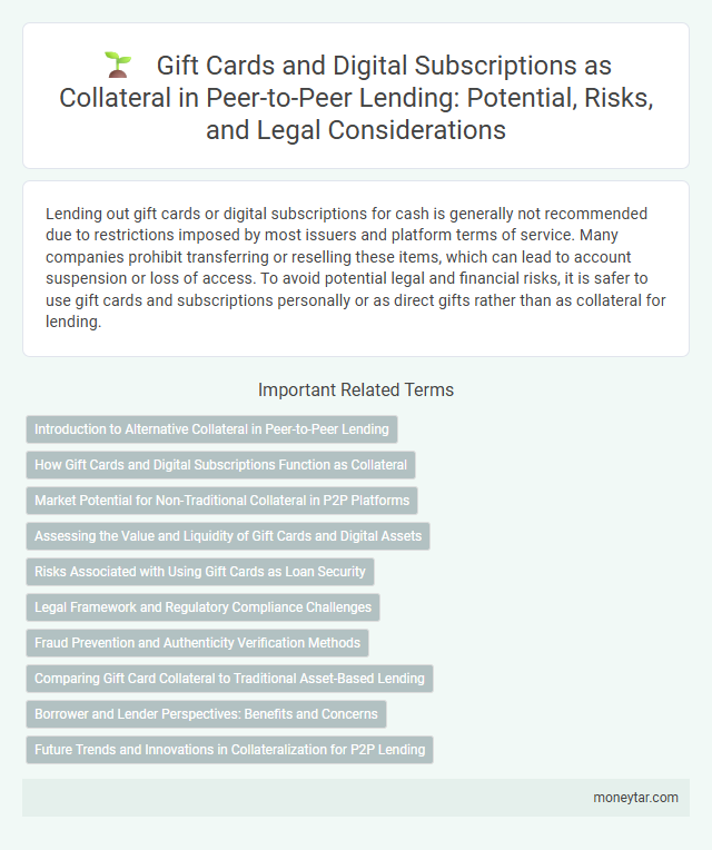 Gift Cards and Digital Subscriptions as Collateral in Peer-to-Peer Lending: Potential, Risks, and Legal Considerations