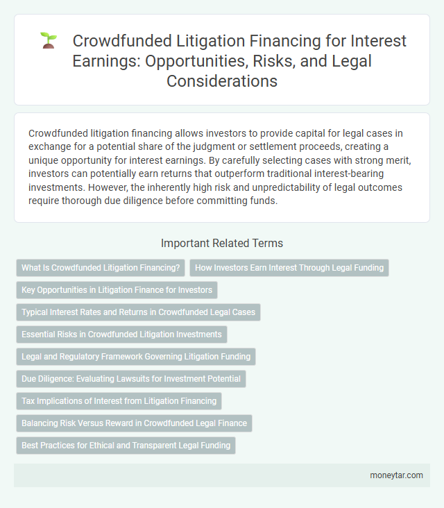 Crowdfunded Litigation Financing for Interest Earnings: Opportunities, Risks, and Legal Considerations