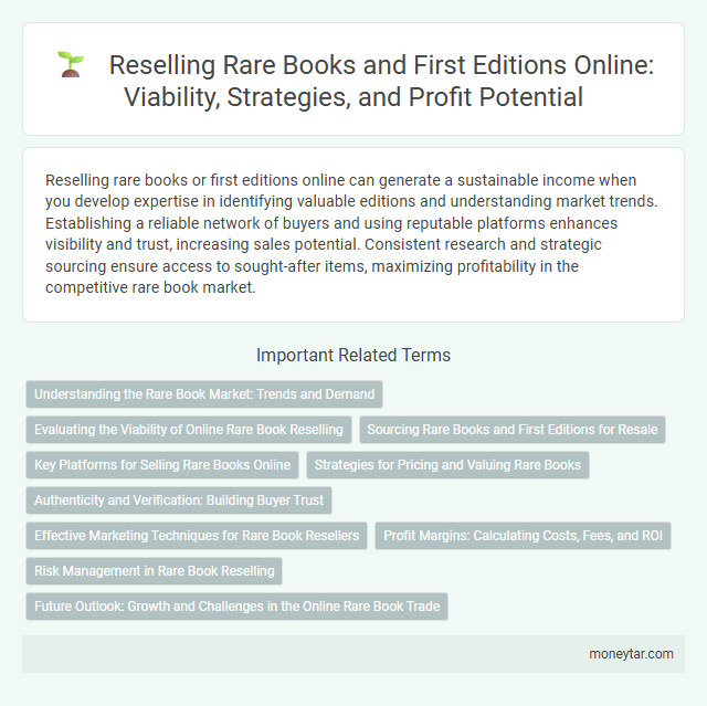 Reselling Rare Books and First Editions Online: Viability, Strategies, and Profit Potential