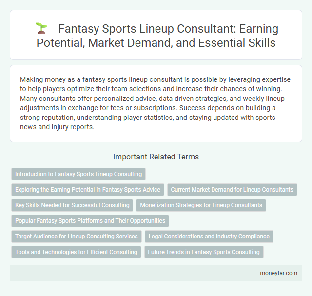 Fantasy Sports Lineup Consultant: Earning Potential, Market Demand, and Essential Skills