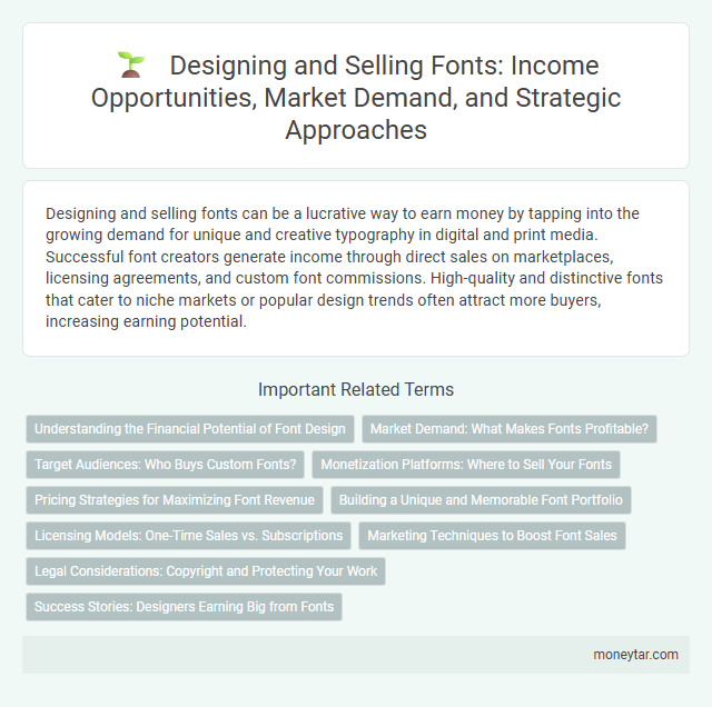 Designing and Selling Fonts: Income Opportunities, Market Demand, and Strategic Approaches