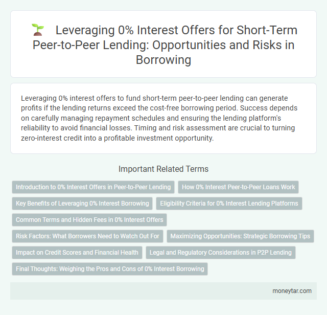 Leveraging 0% Interest Offers for Short-Term Peer-to-Peer Lending: Opportunities and Risks in Borrowing
