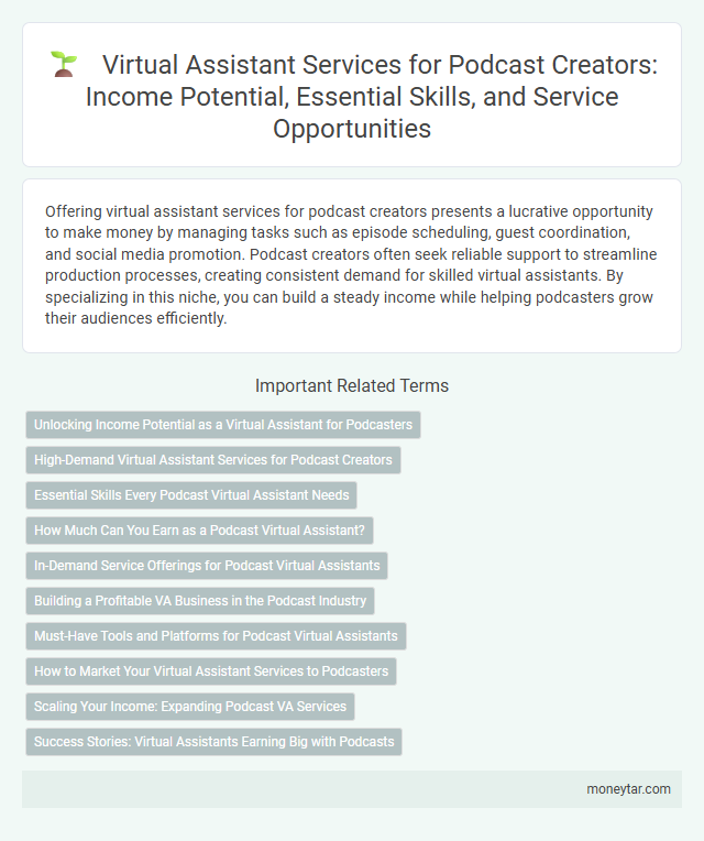 Virtual Assistant Services for Podcast Creators: Income Potential, Essential Skills, and Service Opportunities